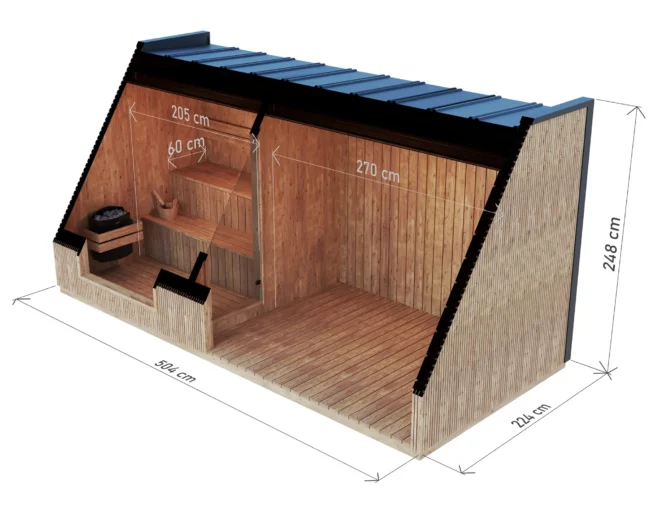veľká záhradná sauna