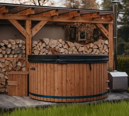 Koupací káď s externími kamny